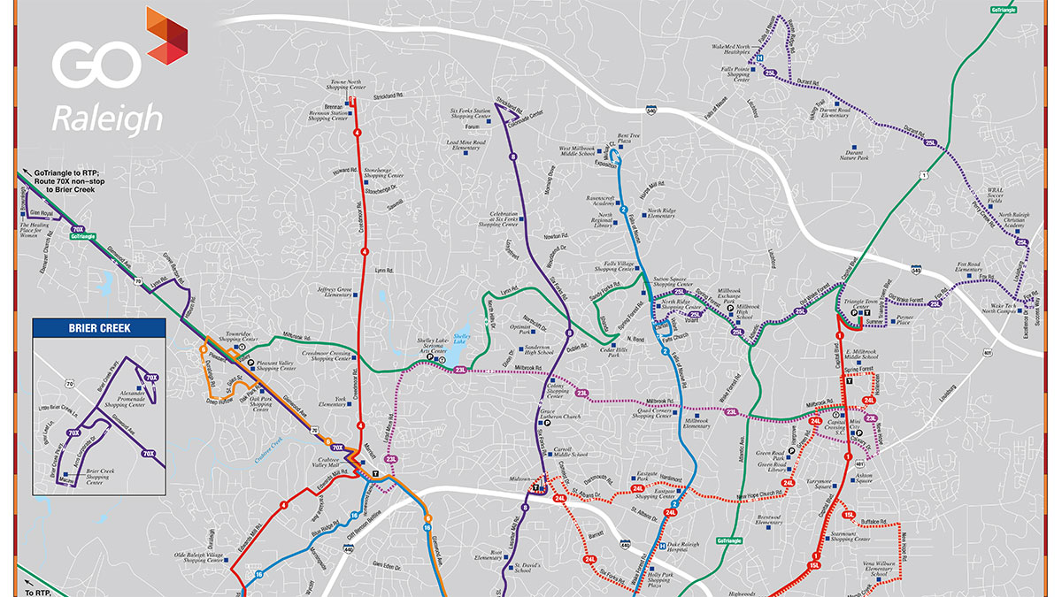 Raleigh-Durham Bus Routes Map